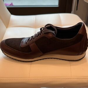 Men's Dark Brown Leather Sneakers